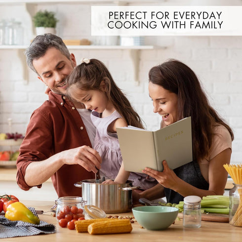 ZICOTO Aesthetic Blank Recipe Book with Waterproof Cover, Perfect Notebook to Organize Your Recipes