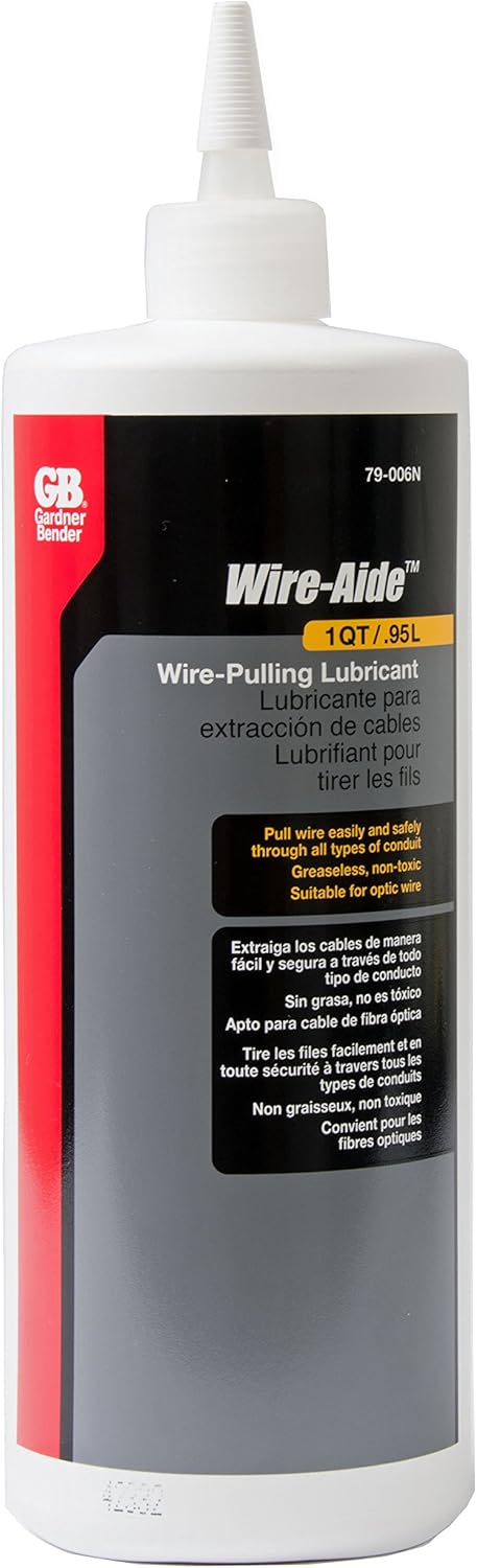 Gardner Bender 79-006N Wire-Aide Wire Pulling Lubricant, Greaseless Fiber-Optic Wire Insulation, 1