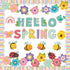 Hello Spring Bulletin Board Flower Cutouts, Floral Decoration for Kindergarten School Spring Party Supplies