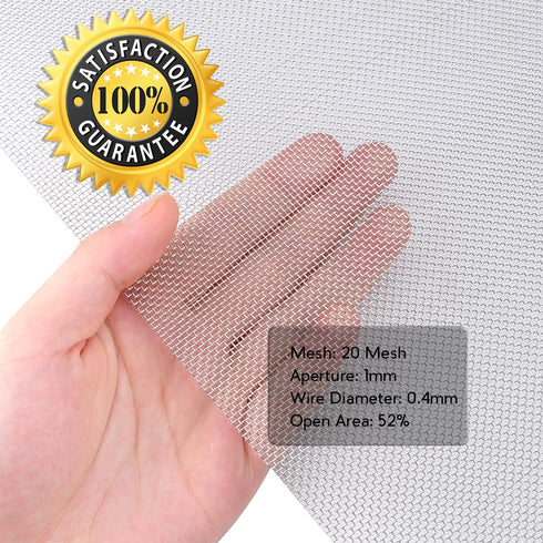 Valchoose 4PACK Stainless Steel Woven Wire Mesh, Air Vent Mesh 11.8"X8.2", Hard Heat Resisting Screen for DIY Projects