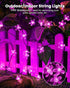 60 Brightown LED Solar String Lights Flower Outdoor Waterproof Fairy Lights for Garden Yard Fence Patio Christmas Tree