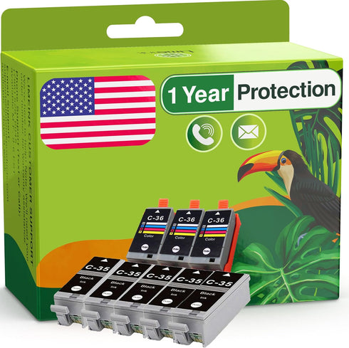 Limeink Compatible Ink Cartridge Replacement for Canon PGI-35 & CLI-36 Color Set for PIXMA iP100 iP110 Series Printers