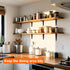 24 Pack 6 Inch, ELSKER&HOME Shelf Brackets Floating Shelf Bracket for Wood, Black Metal L Bracket for Shelves Support