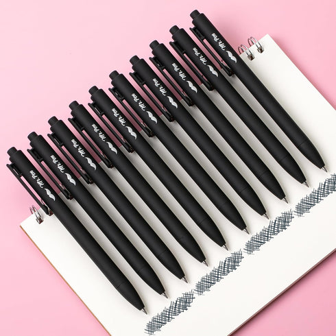 Mr. Pen Retractable Gel Pens, 10 Pack Black Ink, Fine Point 0.5mm, Aesthetic Pens for Journaling, Fast Dry