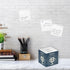 World's Greatest Dad Sticky Note Cube, 2.75" Memo Block, Printed on 4 Sides, Father's Day Blue Modern Design