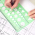 Tamaki Circle Template Measuring Geometry Ruler Stencils for Drafting Digital Drawings, 2 Pack for Office, School
