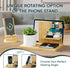 Valentine's Day Gifts for Men Wood Phone Docking Station with Separate Phone Stand, Bedside Desk Organiser and Key