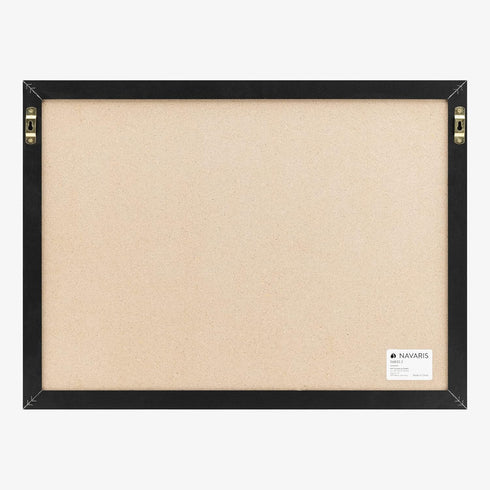 Navaris Framed Linen Bulletin Board - 17 x 23 inches Fabric Jewelry Organizer Pinboard for Wall Memory Memo
