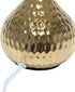 Simple Designs Mini Hammered Texture Gold Drip Table Lamp - LT2073-GDB with Black Shade for Home Decor