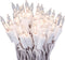 612 Vermont 100 Clear Christmas Lights on White Wire, UL Approved for