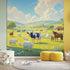 MazoAzuria Farm Animal Mural, Dairy Cow Sheep Horse Wallpaper for Living Room, Nature Landscape Wall Murals for Bedroom
