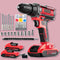 KELNOW Cordless Drill, 21V Power Drill with Dual 2.0Ah Power Pack and Charger,