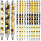 Qilery 30 Pcs Sunflower Ballpoint Pens Retractable Yellow Flower Pens Medium Point 1.0 mm for School Office Journaling