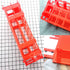 Plastic Test Tube Rack 2 Pack, 24 Holes Lab Holder for 25mm and Below Test Tubes, Detachable, Red