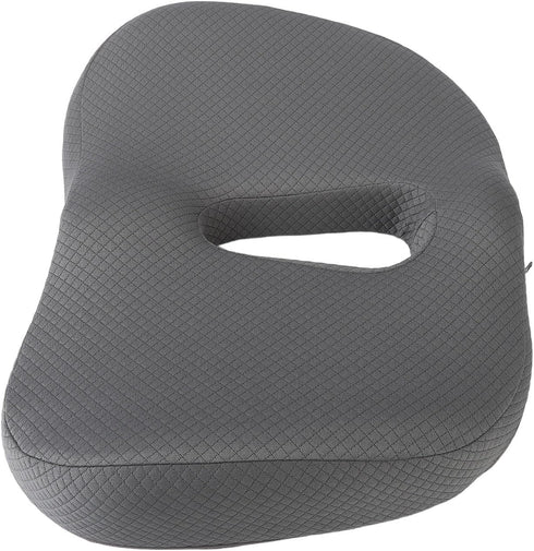 Comfortable Grey Memory Foam Donut Pillow for Office Seating Relief