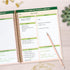 To Do List Planner Notebook - Cute Pink Green Retro A4 8.5x11 Large Hardcover Spiral Schedule Notebook
