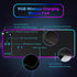 Large RGB Gaming Mouse Pad with Wireless Charging, LED Light, Non-Slip Rubber Base, Waterproof Desk Pad for Home Office