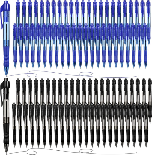 Fainne 300 Pcs Retractable Ballpoint Pens Bulk Medium Point (1.0 mm) Smooth Writing Pens for Office Supplies