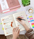 Lined Journal Notebook, 365 Pages A5 Thick Ruled Notebook, Pink Hardcover Leather for Daily Use