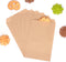 Quotidian Brown Flat Medium Greaseproof Kraft Paper Bags - 4" x 6" (Pack of 100) for Bakery Cookies, Candies, Dessert