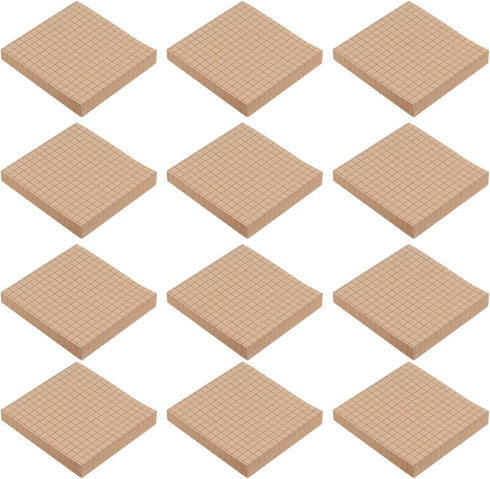 PATIKIL 3 x 3 Inch Lined Grids Sticky Notes, 12 Pads/Pack, 960 Sheets, Adhesive Memo Post for Office