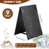 9 Pack 2 Leatherette Table Tents Black PU Leather Menu Covers Bulk Double Sided A-Frame Sign Holders Side Drink Dessert