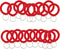 StayMax 50 pcs Stretchable Key Ring Band, Black Spiral Wrist Coil Keychain for Number Tag