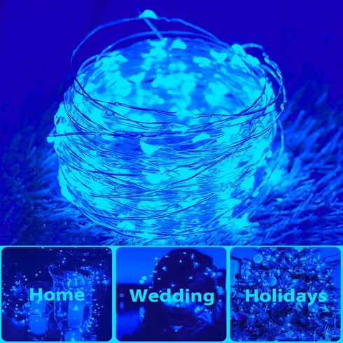 4 Pack 400 8 Solar Powered Copper Wire String Lights Outdoor, Total LEDWaterproof Modes Fairy Lights for Garden, Patio