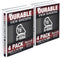Samsill Durable 0.5 Inch Binder, Made in the USA, D Ring Customizable Clear View Binder, White, 4 Pack, Holds 125 Pages