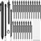 Tatuo 20 Set Anti Lost Lanyard with Black Ballpoint Pen, Safety Clip, Coil Lanyard (Extends to 55 Inch) & Soft Silicone
