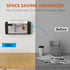 MFTEK Magnetic File Holder, 3 Pockets Wall File Folders, No Drilling Magnetic Paper Holder for Document and Mail