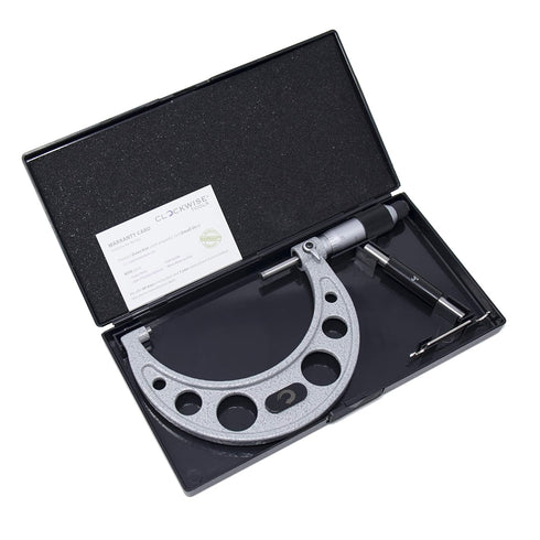 MMTR-04 Premium Outside Micrometer with Carbide Tip - 3-4" Measuring Range, 0.0001" Graduation Precision Tool
