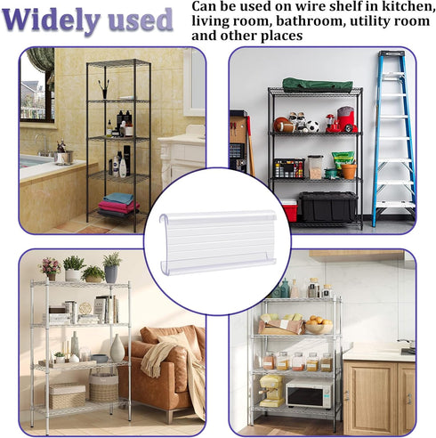 Wire Shelf Label Holders, 30 Pack Plastic Clips Compatible with Metro 1-1/4in Shelves for Label Display