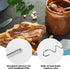 Hidaily 11.8 Inch Peanut Butter Stirrer, Stainless Steel Peanut Butter Stirring Tool with Silicone Jar Spatula, Mixer