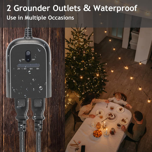 Dimmer Dimmer 100FT 2 Dimmable Bulb/Patio Outdoor for String Lights, Remote Control Light Plug in, Light Timer Outdoor