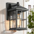 LALUZ Black Outdoor Wall Sconce Lights, Modern Farmhouse Porch Lights Outdoor Wall
