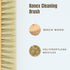 KONEX Medium-Stiffness Nylon Fiber Scrub Brush, Heavy Duty Cleaning Brush with Wooden Handle, Brown for Floors