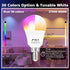 E12 Bulb 5W 40W A15 Bulb 2700K-6000K, 30 E12 Bulb Dimmable,Timer, 2 Modes,6-Pack FTL LED Light Color Changing