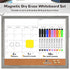 Monthly Whiteboard Calendar & Corkboard for Wall, 17"x13" Magnetic Dry Erase Board with Gray Wood Frame
