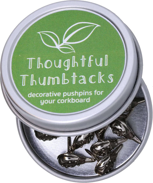 Silver Finish Horseshoe Crab Pushpins - Unique Office Decor