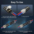 CMLY 20Pcs 2 Double Wire Plug in Connector, Pin LED Light Strip Low Voltage Connector with Locking Buckle, Quick
