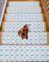 BOHOOSKYLAR 4 8"x30" Ocean Crab Stair Treads Seaweed Coral Starfish Blue Texture Indoor Non Slip Peel and Stick Stair