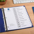 Avery 12 Tab Dividers for 3 Ring Binders, Customizable Table of Contents, 1 Set, Classic White Tabs (11140)
