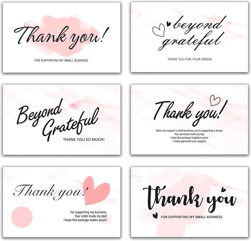 WEIZHEN 240-Count Thank You for Your Order Cards - Thank You For Supporting