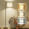 mukuxin Floor Lamp, LED Floor Lamp with Foot Switch & Adjustable Linen