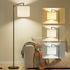 mukuxin Floor Lamp, LED Floor Lamp with Foot Switch & Adjustable Linen