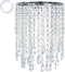 Chandelier Shades, Mini Crystal Shade, Acrylic Beaded Hanging Lampshade, Modern 2-Tiers Pendant