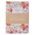 Christian Art Gifts Slim Scripture Notebooks for Women, Set of 3, Pink/Orange Floral with Gold, Inspirational