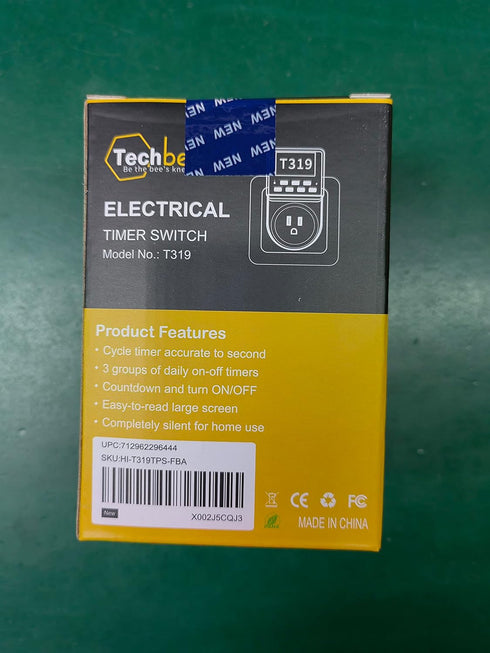Digital Infinite Repeat Cycle Intermittent Timer Plug, 24 Hour Programmable Indoor Timed Power Switch