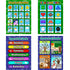 Bememo 4 Educational Learning Posters for Toddlers - Days of The Week, Shapes, Seasons, Weather